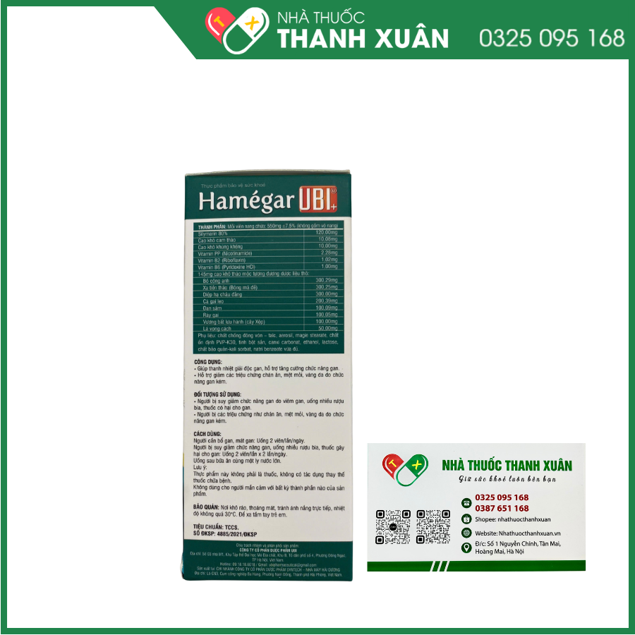 Hamégar Ubi hỗ trợ tăng cường chức năng gan